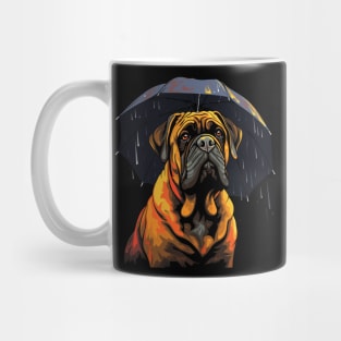 English Mastiff Rainy Day With Umbrella Mug